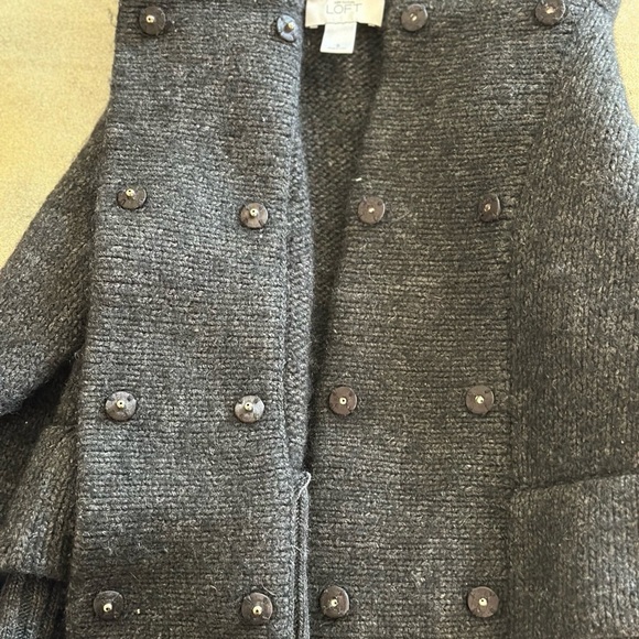 Ann Taylor LOFT Women's Wool Double-breasted Cardigan Sweater (862) - Picture 8 of 12